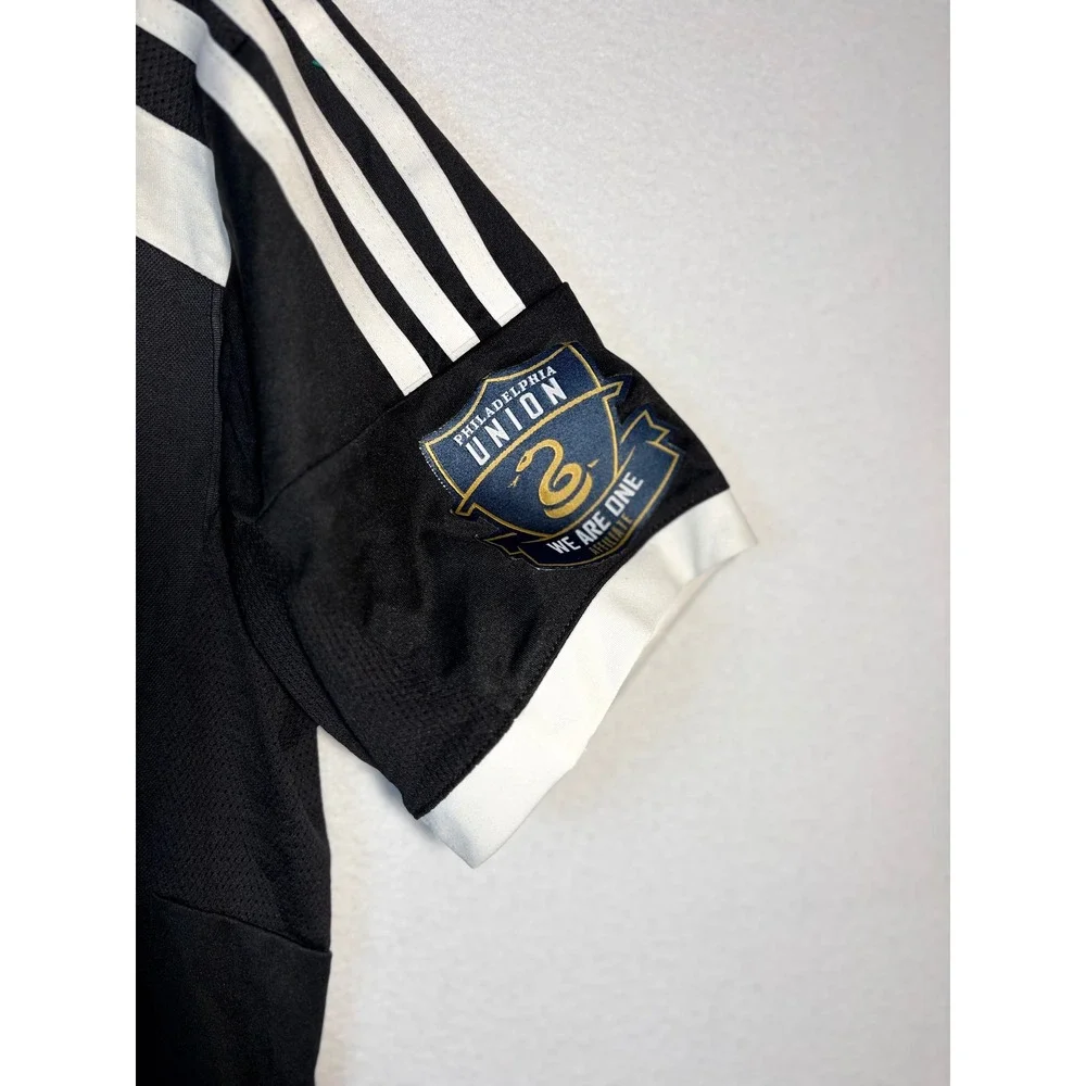 Adidas Soccer Jersey Kids Medium Black EUC Penn Legacy 1977 Philly Union 16